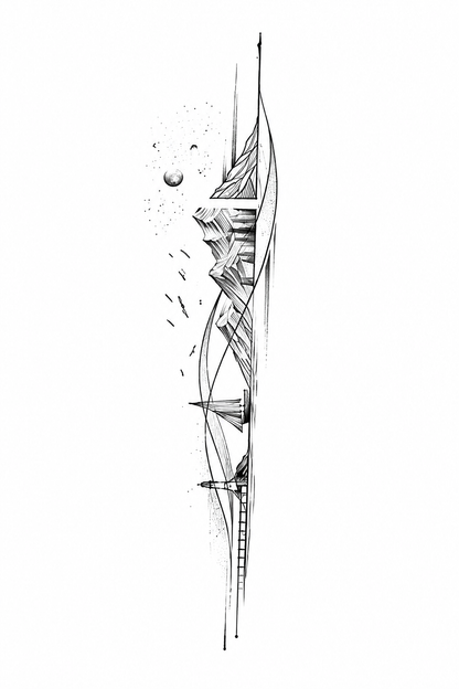 Architecture Abstraite - 5 x 17 cm