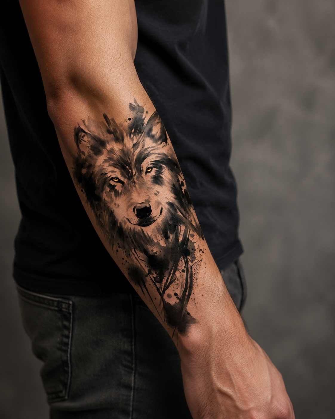 Golden Eyes Wolf - 11 x 21 cm