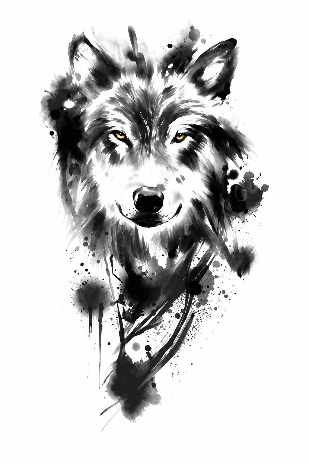 Golden Eyes Wolf - 11 x 21 cm