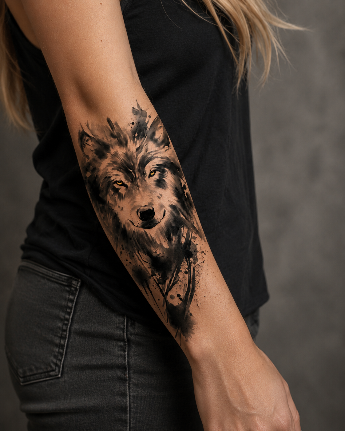 Golden Eyes Wolf - 11 x 21 cm