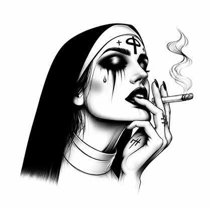 Fallen Nun - 10 x 20. cm