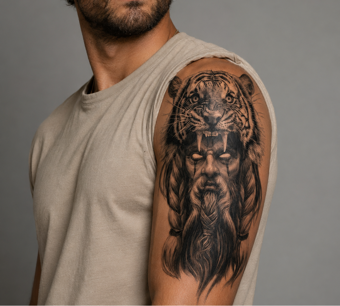 Guerrier Tigre - 11 x 21 cm
