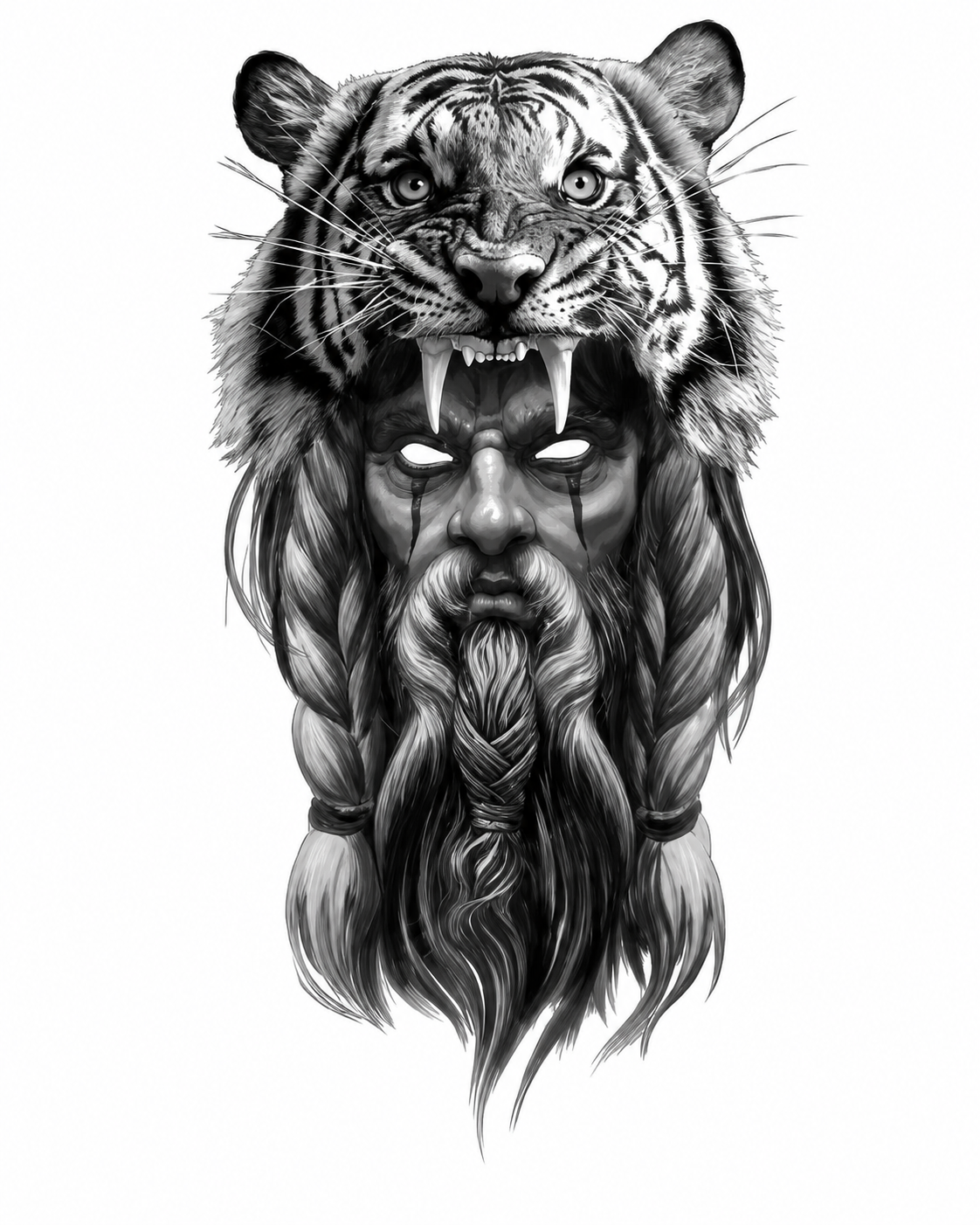 Guerrier Tigre - 11 x 21 cm