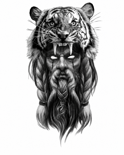 Guerrier Tigre - 11 x 21 cm