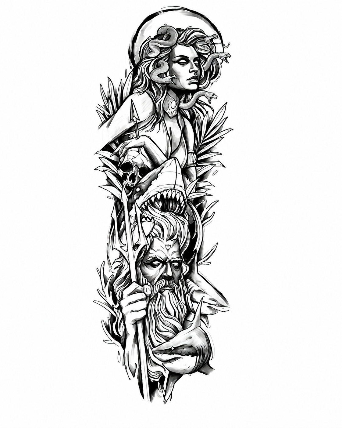 Gardiens Mythologiques - 48 x 17 cm