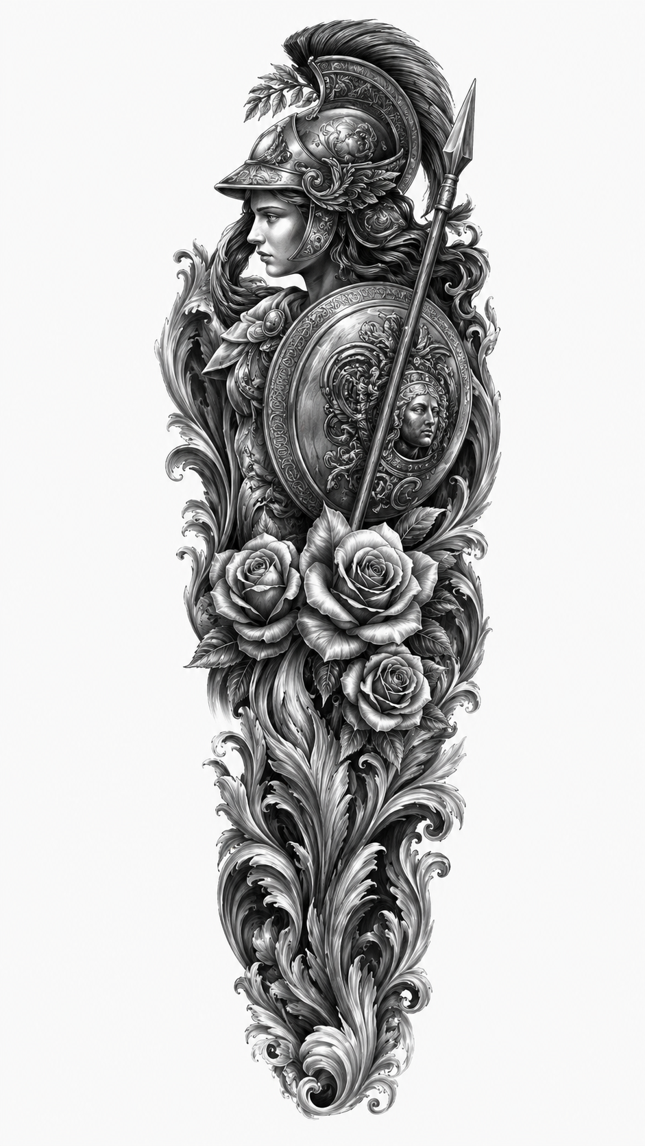 Guerrière Antique - 48 x 17 cm
